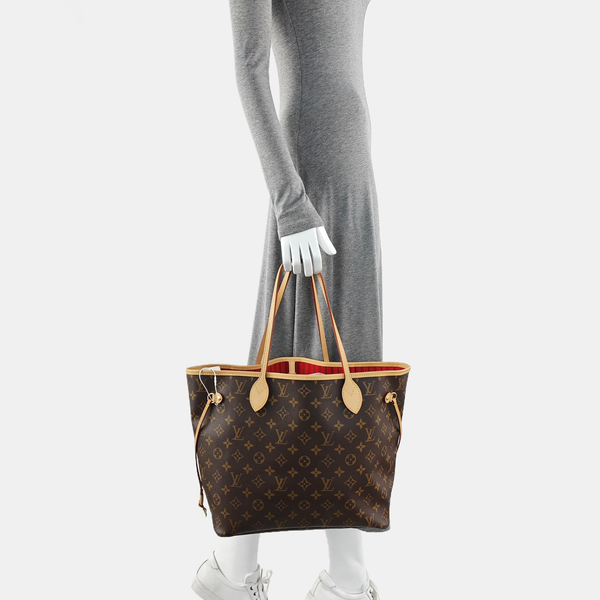 NEVERFULL MM Monogram Coated Canvas Brown