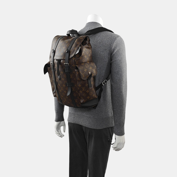 CHRISTOPHER MM Monogram Coated Canvas Brown