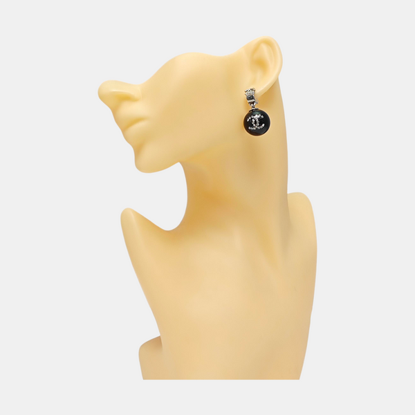 Metal Black Earrings