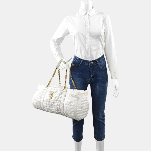 Quilted Fabric White
