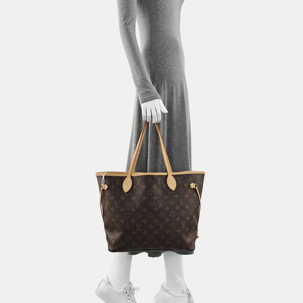 NEVERFULL MM Monogram Coated Canvas Brown