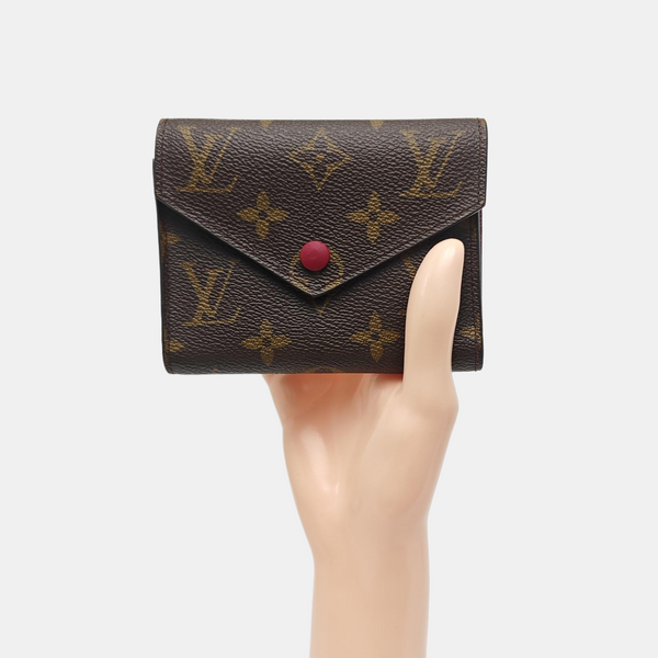 VICTORINE Monogram Coated Canvas Brown Card Holder