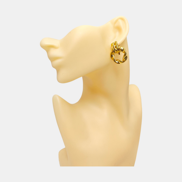 Metal Gold Clip On Earrings