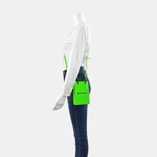 Shopping Bag Calfskin Green