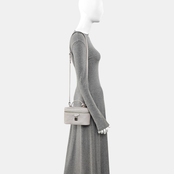 Vanity Chain Pouch Mini Monogram Calfskin Gray