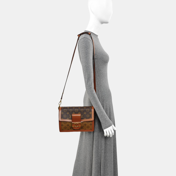 DAUPHINE MM Monogram Coated Canvas Brown