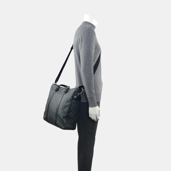 TADAO MM Damier Graphite Coated Canvas Gray