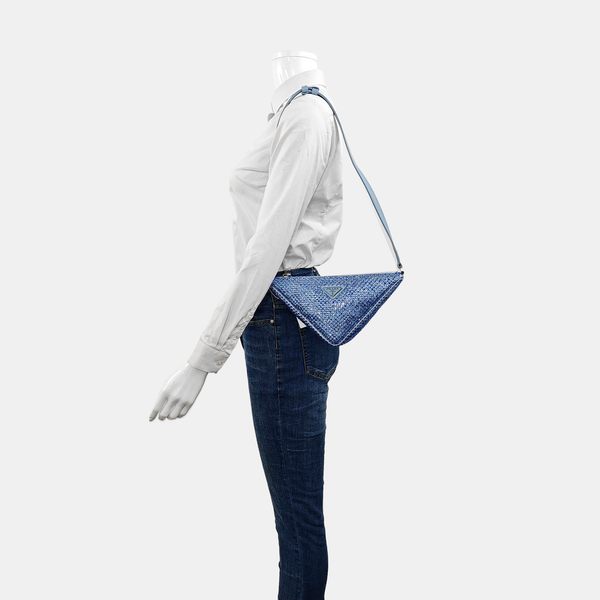 Crystal Shoulder Bag Blue