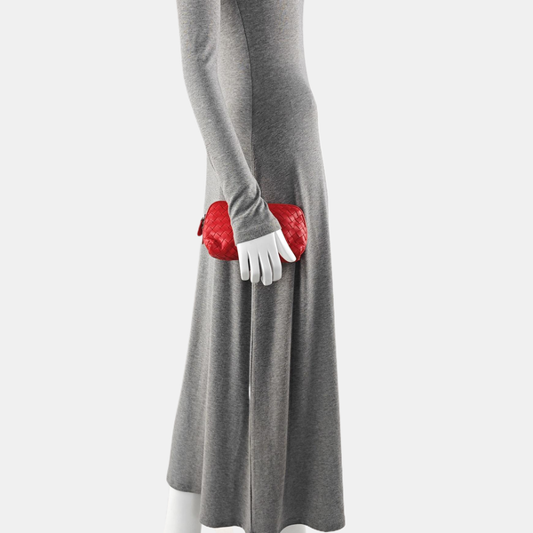 Calfskin Clutch Red