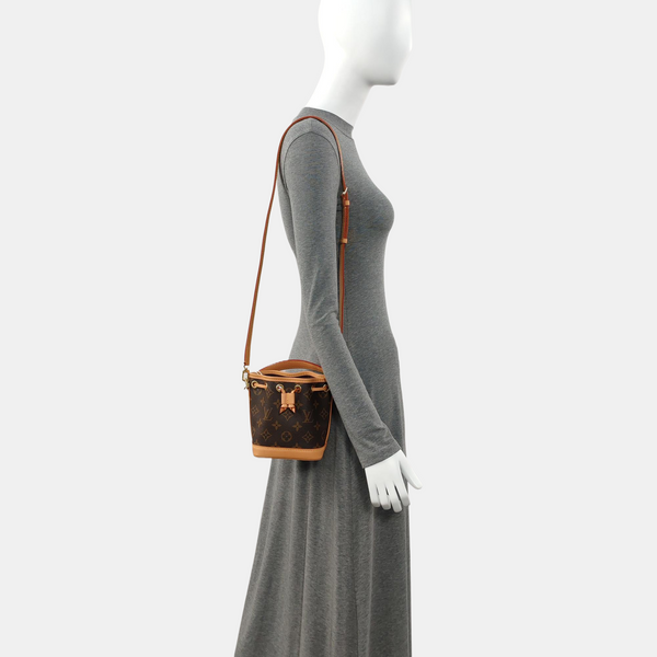 NOÉ Nano Monogram Coated Canvas Brown