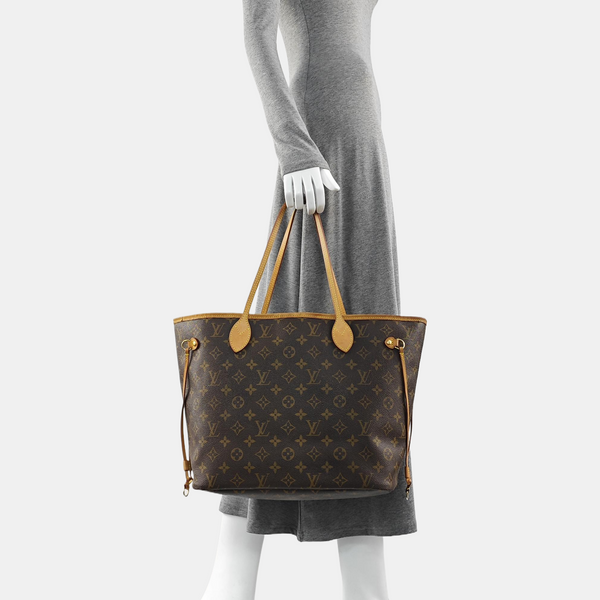 NEVERFULL MM Monogram Coated Canvas Brown