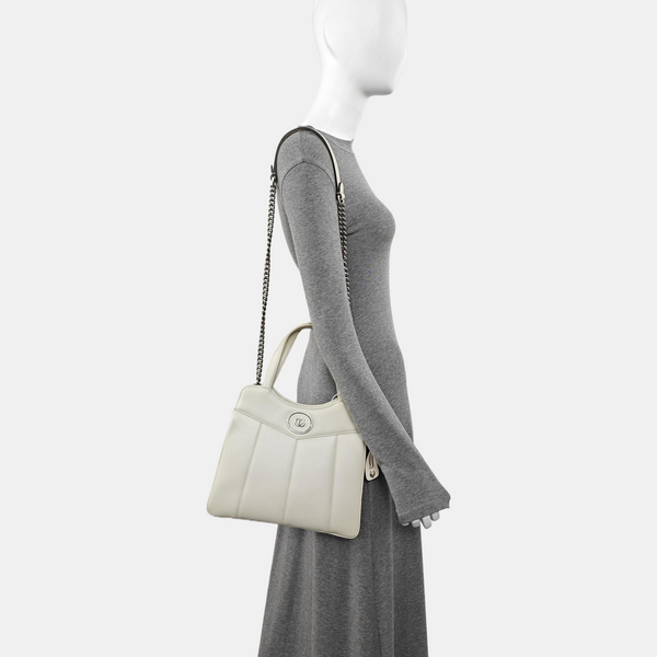 Calfskin Shoulder Bag White