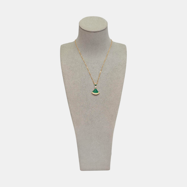 DIVAS' DREAM 18k Rose Gold Green Necklace