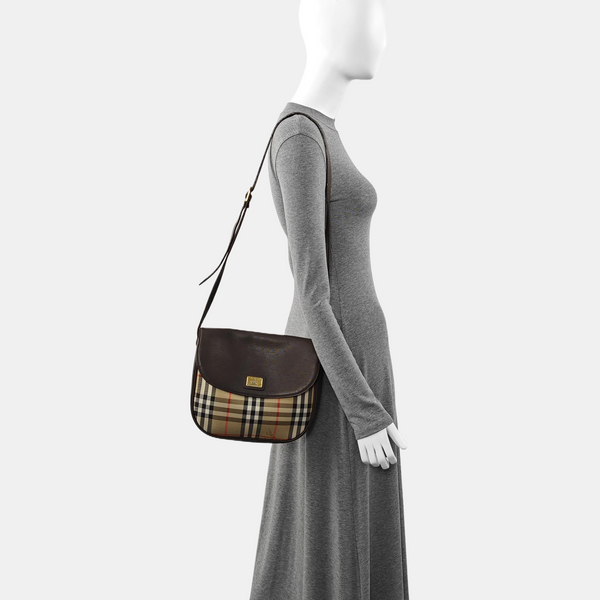 Canvas Crossbody Bag Brown