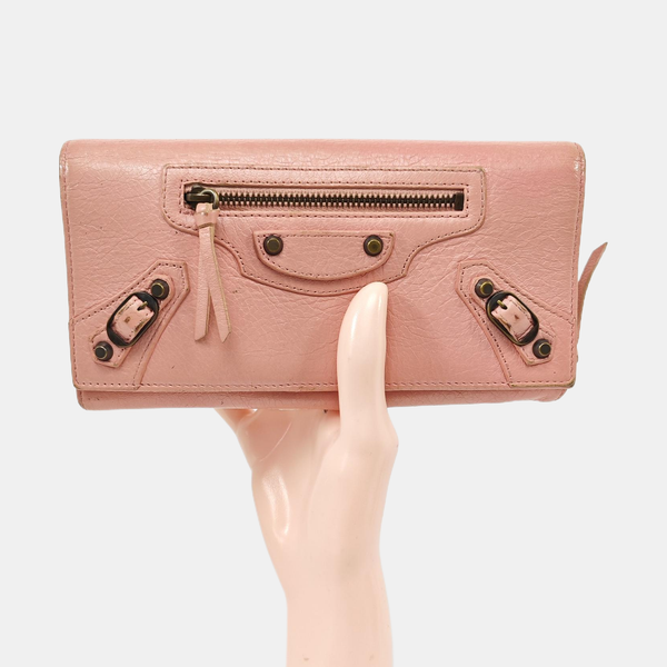 Classic City Lambskin Pink Wallet