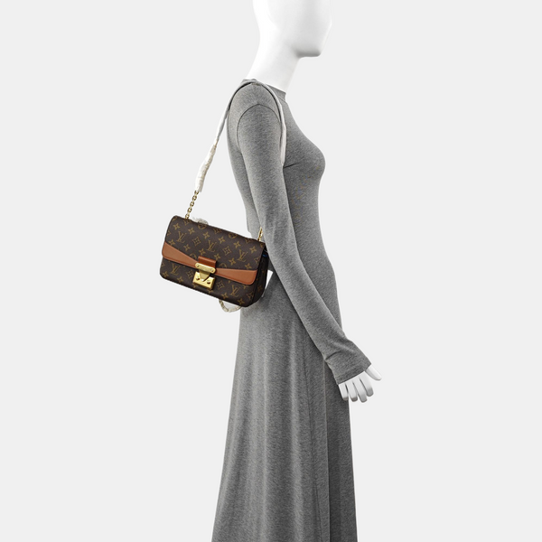 MARCEAU Monogram Coated Canvas Brown