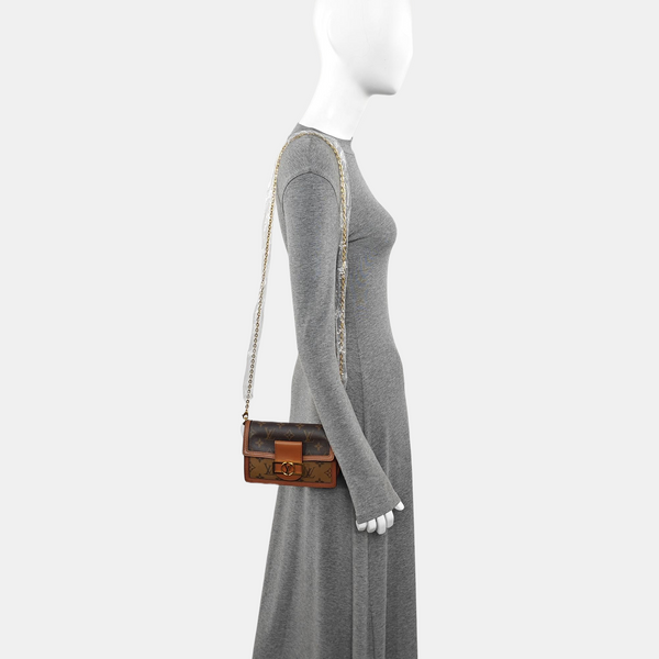 DAUPHINE WOC Monogram Coated Canvas Brown