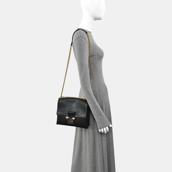 Calfskin Shoulder Bag Black
