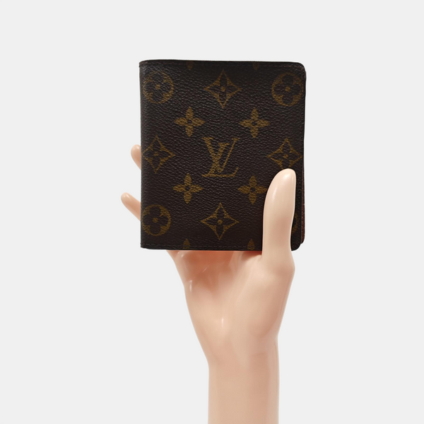 Monogram Coated Canvas Wallet Brown
