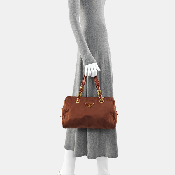 Fabric Tote Bag Brown