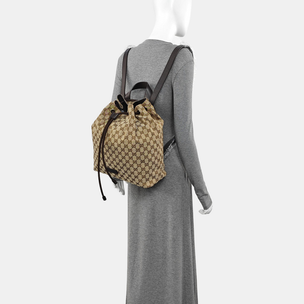Monogram Canvas Backpack Beige