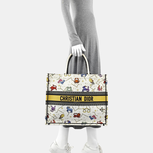 Book Tote Large Canvas White