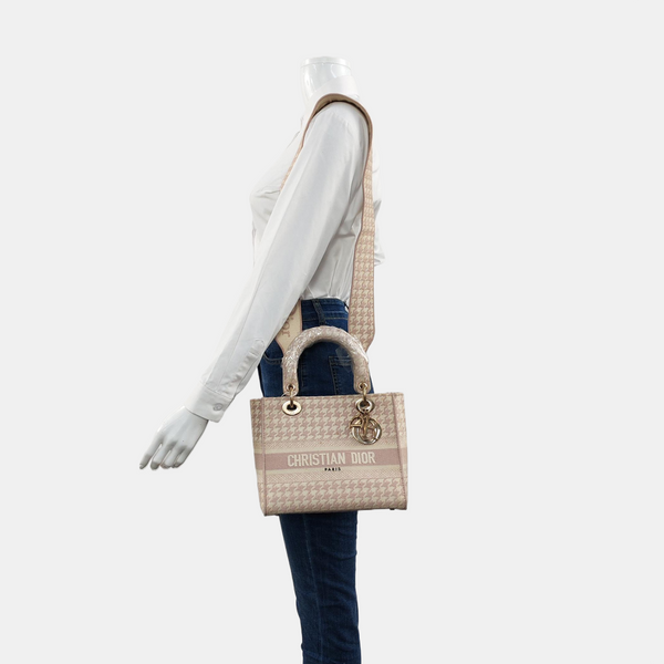 Authenticated pre-owned Lady D-Lite Medium Fabric Multicolor - Tote Bag at Looply