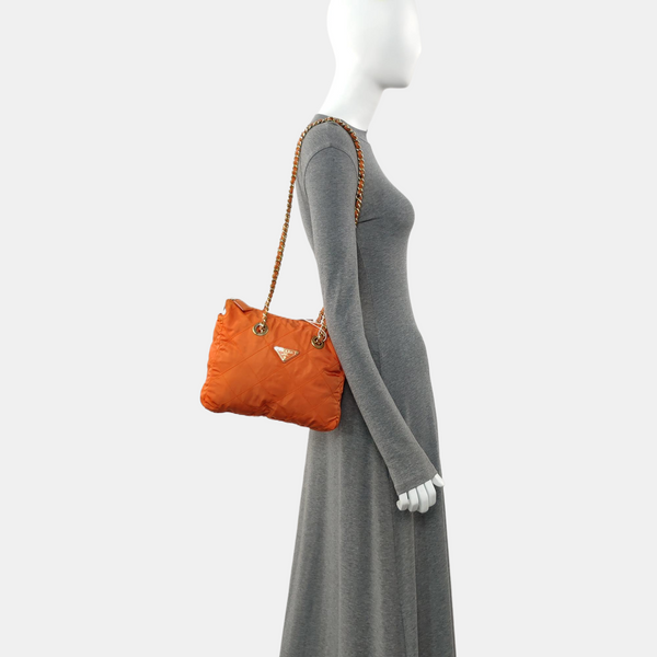 Re-Edition 1995 Chaîne Quilted Nylon Orange