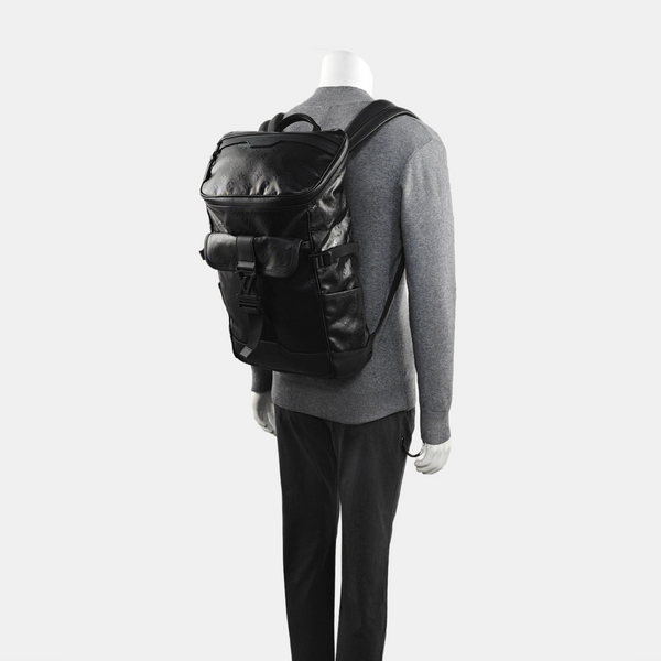CHRISTOPHER Monogram Coated Canvas Black