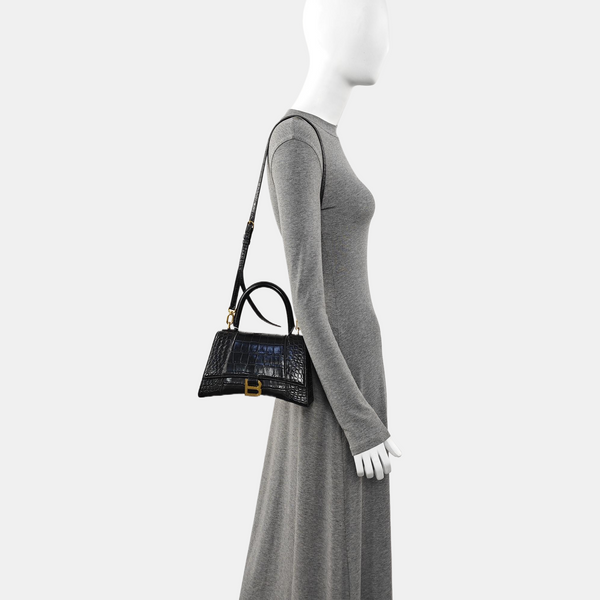 Hourglass S Calfskin Black