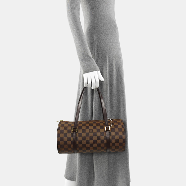PAPILLON 30 Damier Ebene Coated Canvas Brown