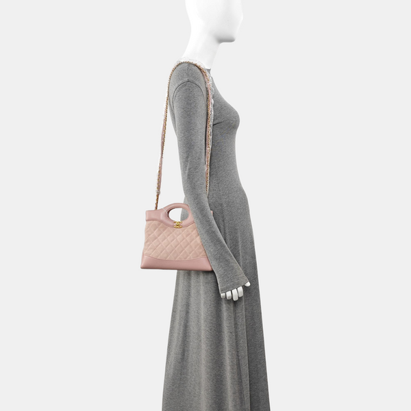 CHANEL 31 Quilted Suede Pink