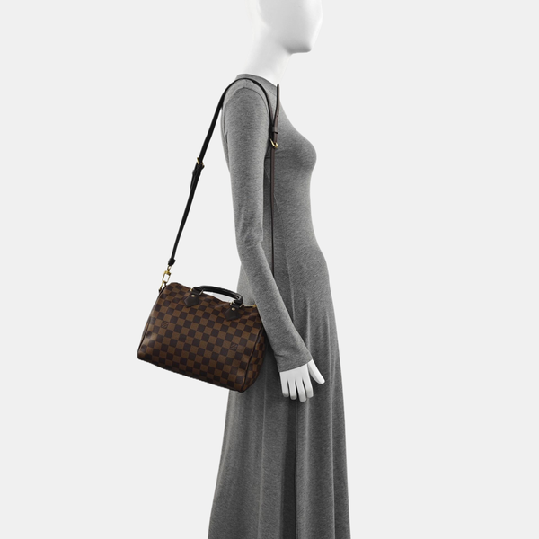 SPEEDY 25 Damier Ebene Coated Canvas Brown