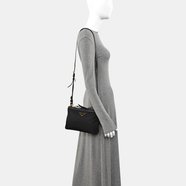Fabric Shoulder Bag Small Black