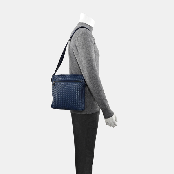 Calfskin Crossbody Bag Blue