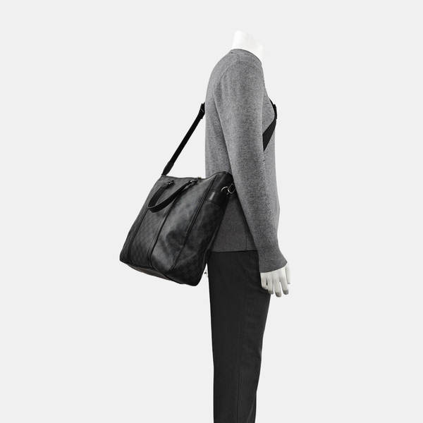 TADAO MM Damier Graphite Coated Canvas Gray