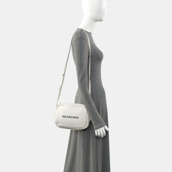 Calfskin Shoulder Bag Small White