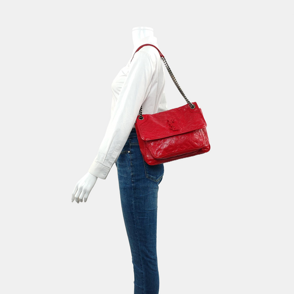Authenticated pre-owned NIKI Medium Quilted Calfskin Red - Shoulder Bag at Looply