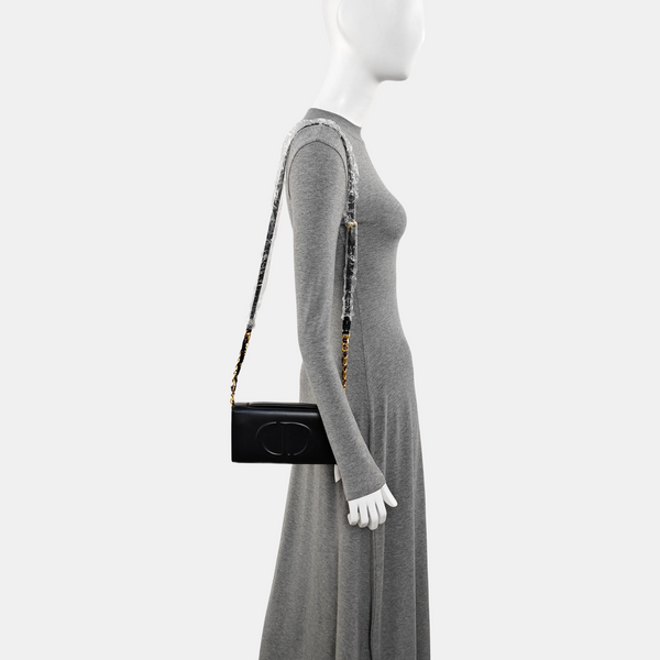 Calfskin Shoulder Bag Black