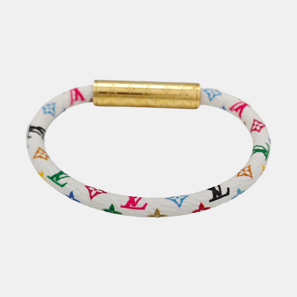 CONFIDENTIEL Coated Canvas White Bangle
