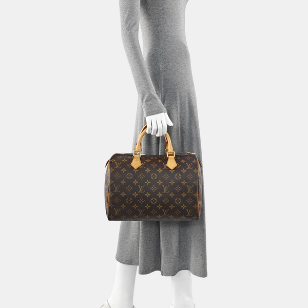 SPEEDY 30 Monogram Coated Canvas Brown