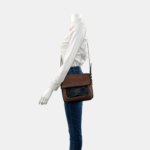 Calfskin Shoulder Bag Brown