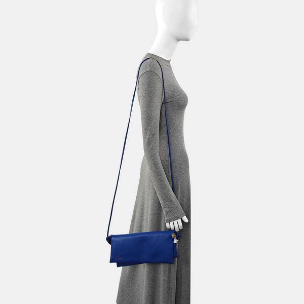 Calfskin Shoulder Bag Blue