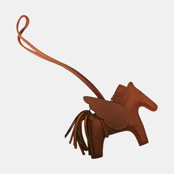 Leather Bag Charm Brown