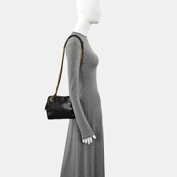 Calfskin Shoulder Bag Black