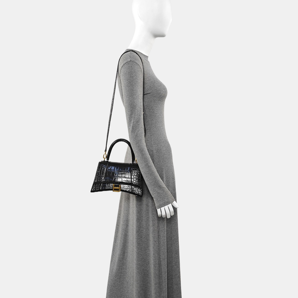 Hourglass S Calfskin Black