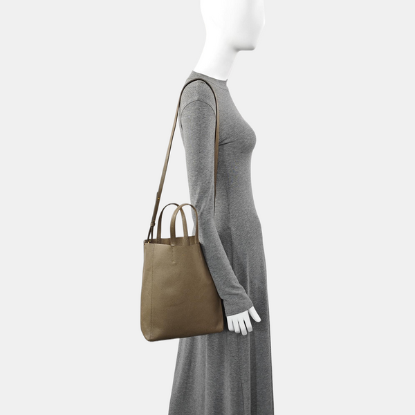 Authenticated pre-owned CABAS Small Calfskin Grey - Tote Bag at Looply