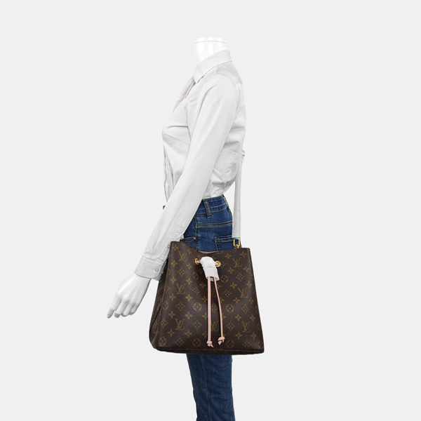 NÉONOÉ MM Monogram Coated Canvas Brown