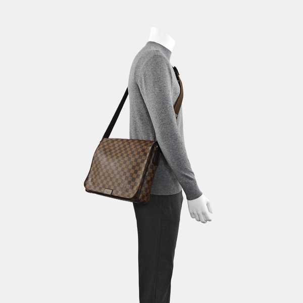 DISTRICT MM Damier Ebene Coated Canvas Brown