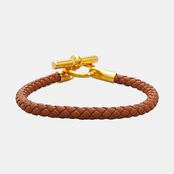 Glenan Leather Brown Bangle